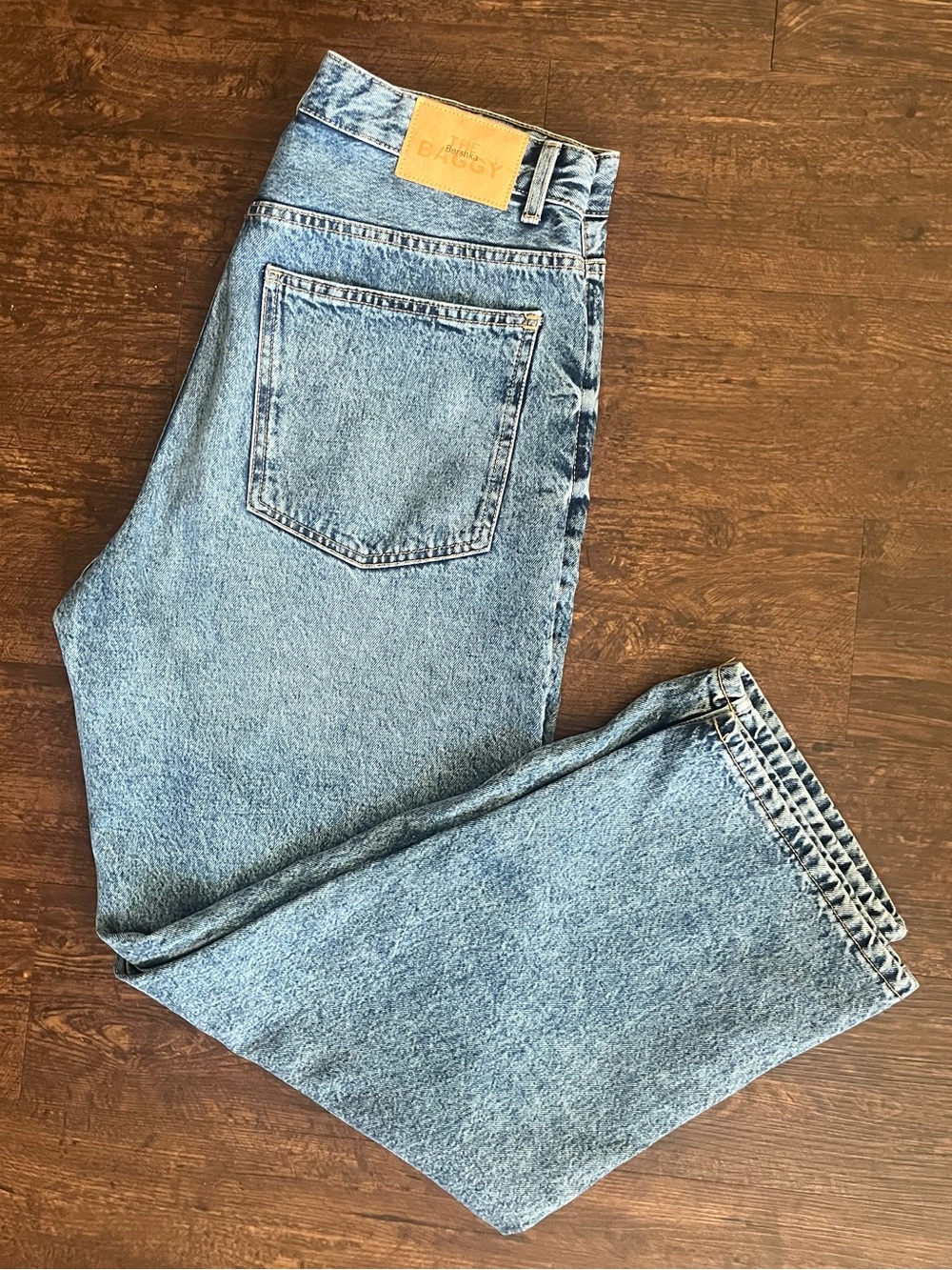 Bershka BAGGY Blue Relaxed Fit Men’s Denim Jeans Sz 34